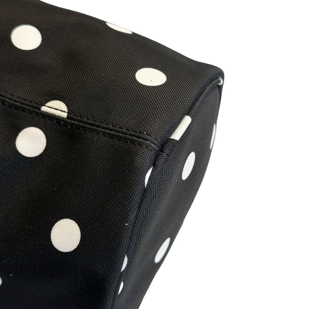 Used BALENCIAGA Polka Dot Wheel Drawstring Bucket Bag Bucket Bag Black White