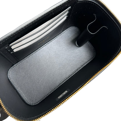 Brand New CHANEL Croc-embossed Vanity case Vanity case Black Gold hardware