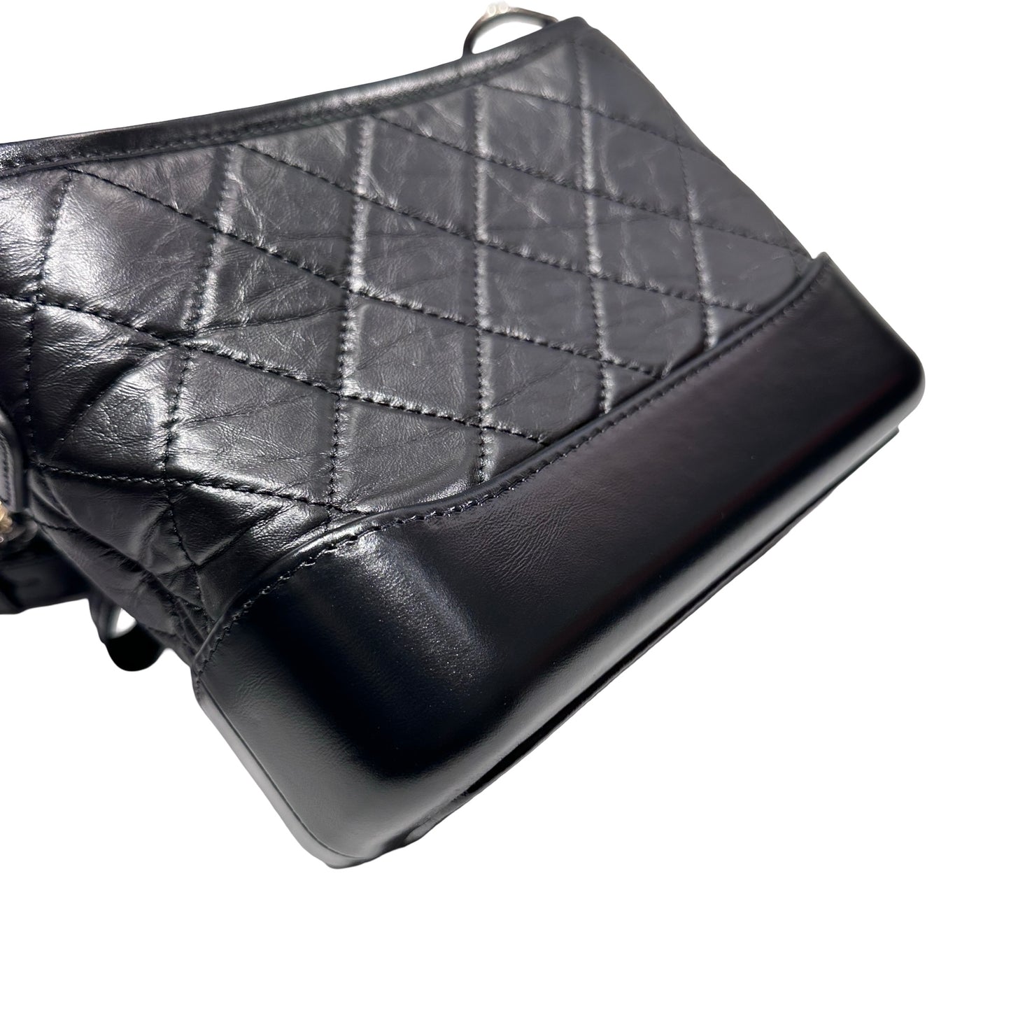 Used CHANEL Gabrielle small Chain Shoulder Bag Black PHW