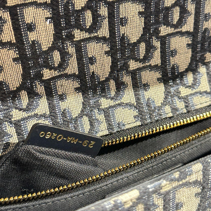 Used DIOR Canvas MONTAIGHE 30 Cross Body Bag Navy Blue GHW