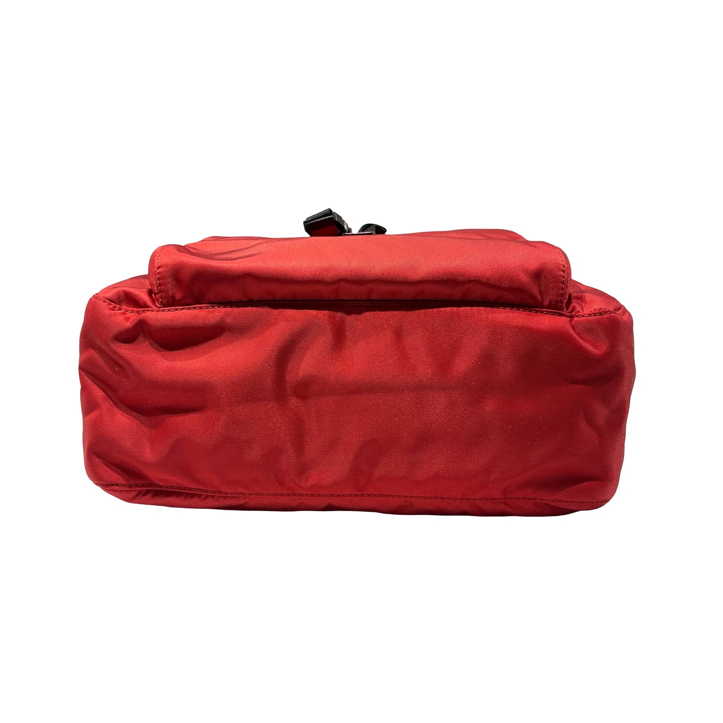 Used Prada Nylon Cross Body Bag Red PHW