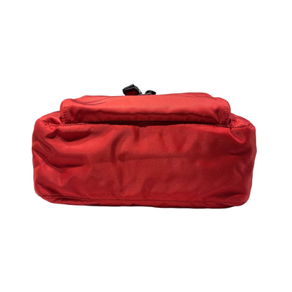 Used Prada Nylon Cross Body Bag Red PHW