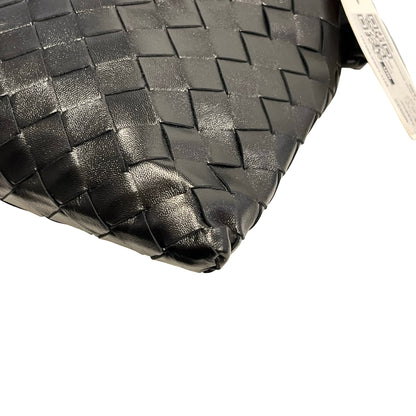 Used BOTTEGA VENETA Intrecciato Mini Wallace Shoulder Bag Black