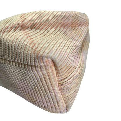 Used BURBERRY Knit Croissant Hobo Bag Cream Pink