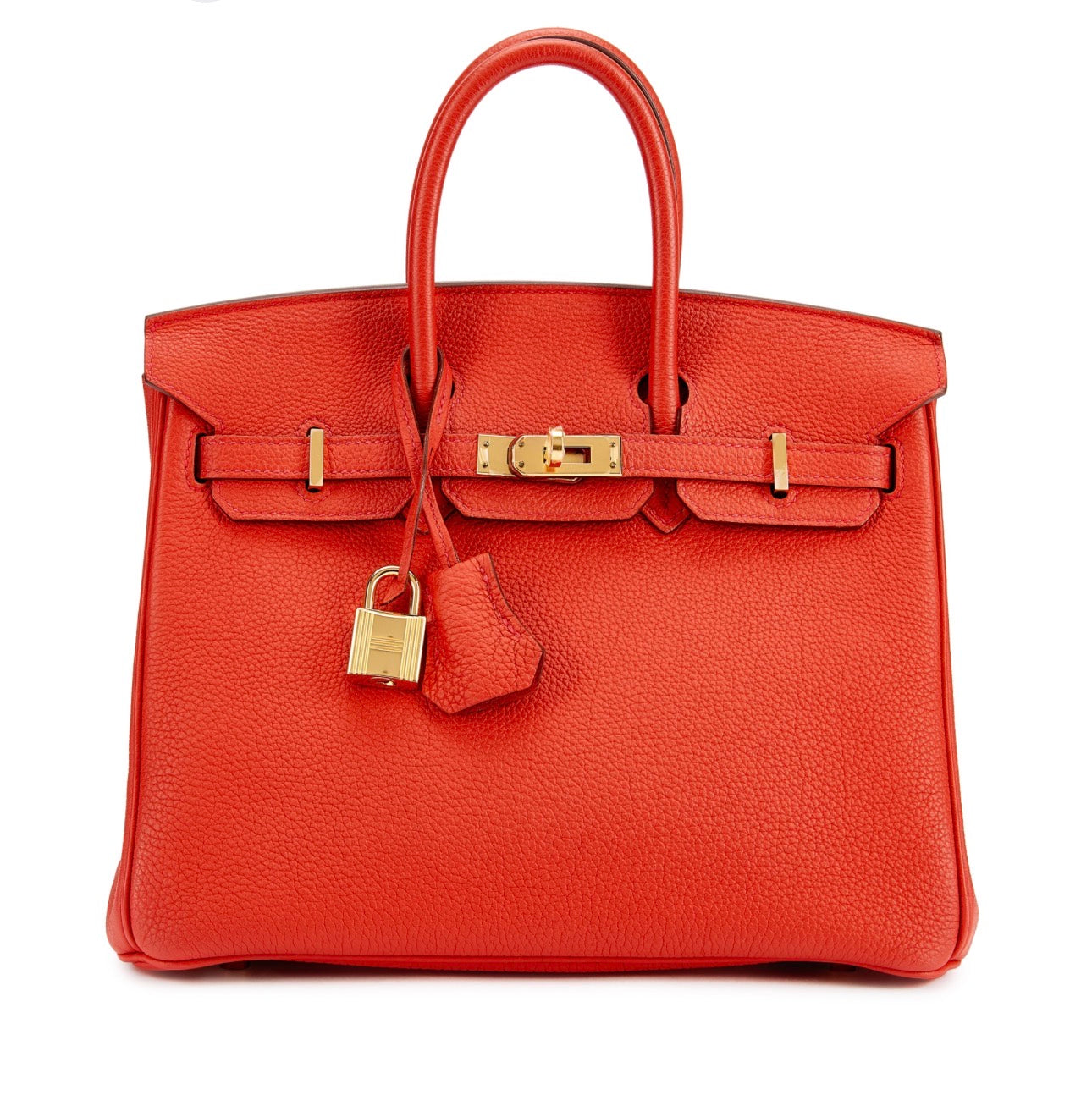 Used HERMES Epsom Birkin Handbag Orange