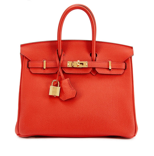 Used HERMES Epsom Birkin Handbag Orange