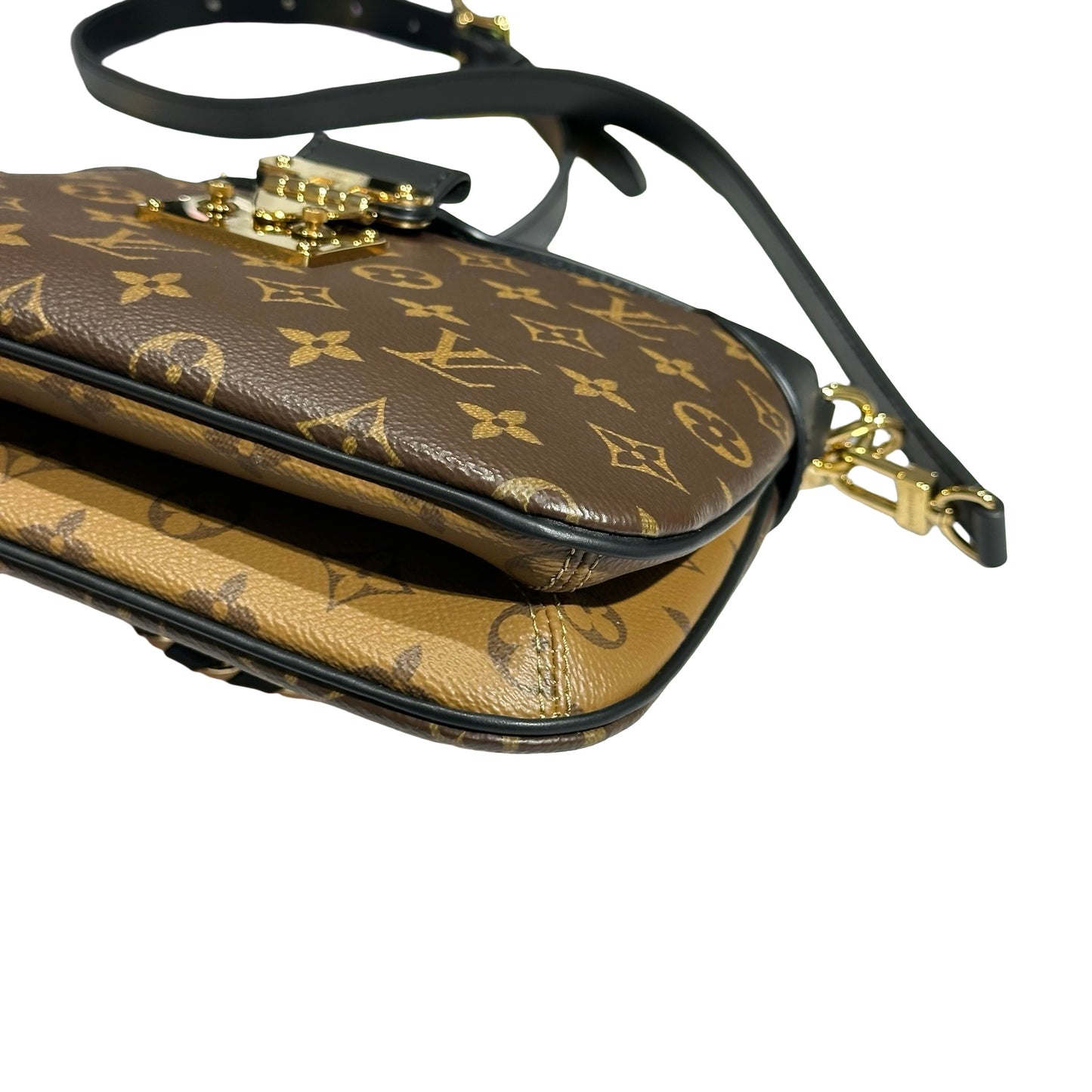 Used LOUIS VUITTON Canvas TWINNT Two Way Shoulder Bag Brown Black GHW