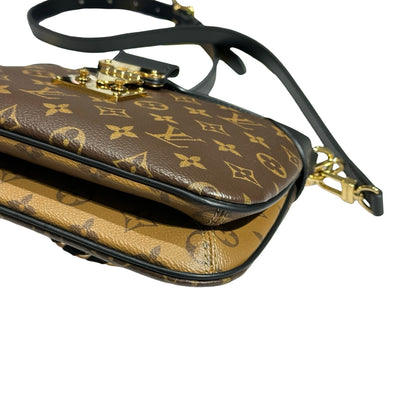 Used LOUIS VUITTON Canvas TWINNT Two Way Shoulder Bag Brown Black GHW