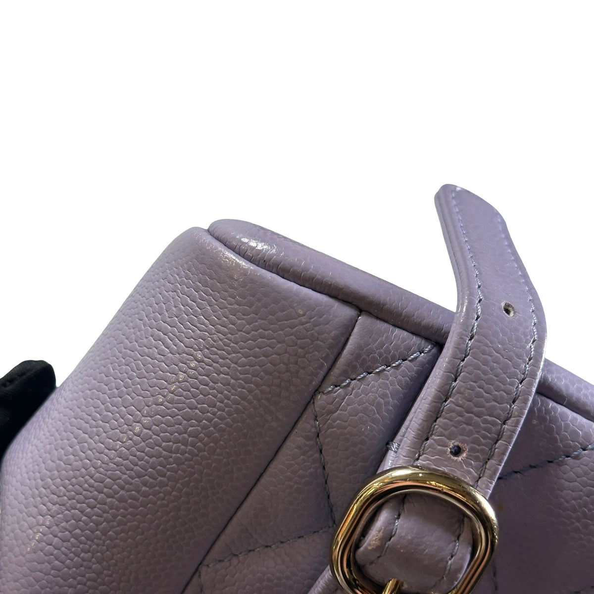 Used CHANEL Quilted Caviar Duma Backpack Purple Gold