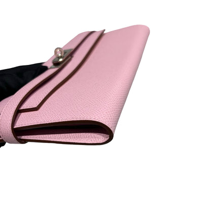 Used HERMÈS KELLY WALLET Wallet Pink PHW