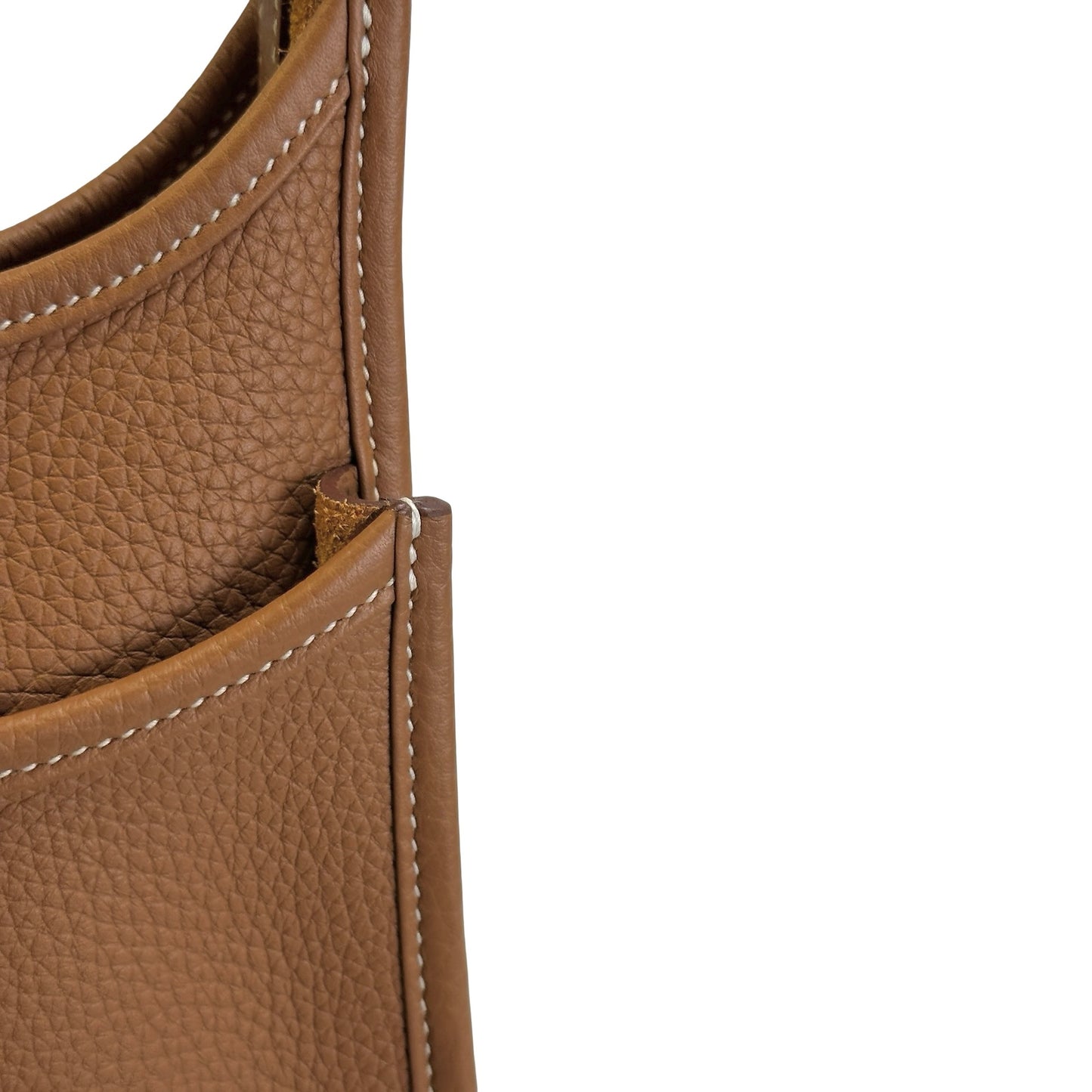 Used HERMES Clemence Evelyne Shoulder Bag Gold