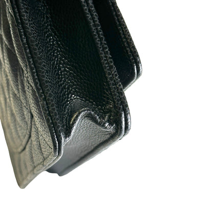 Brand New CHANEL Caviar Wallet on chain Wallet on chain Black，GHW