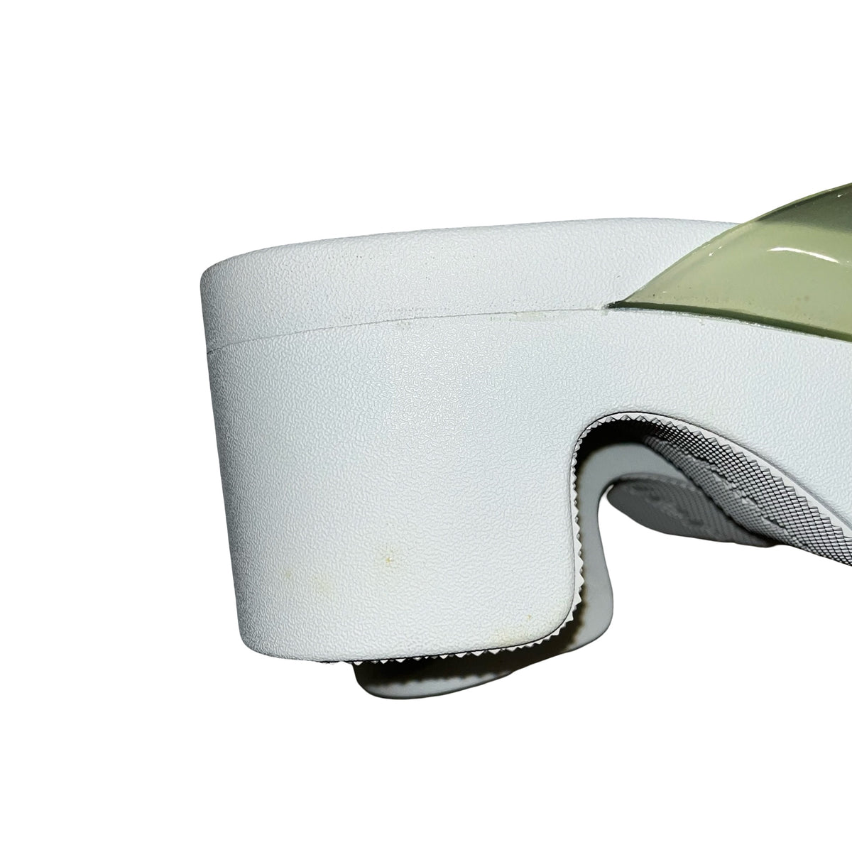 Used ALEXANDER WANG Solid Logo AW Logo Flip Flop Sandals Shoes Green Black White