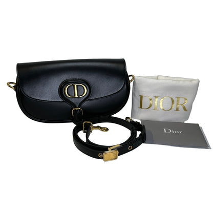 Used DIOR Leather Bobby Crossbody Bag Black GHW