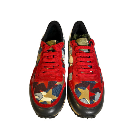 Used Valentino Denim Sneakers Red