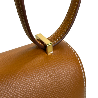 Used HERMES Epsom Constance Mini Shoulder Bag 37 Gold GHW