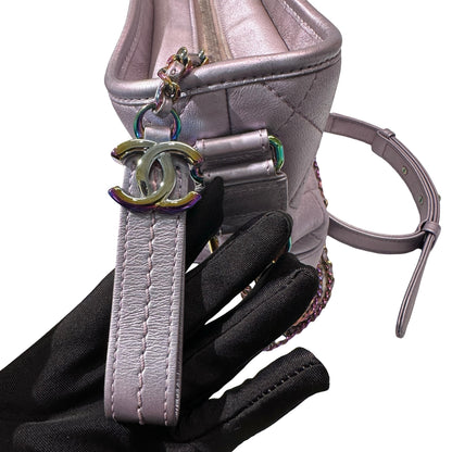 Used CHANEL Gabrielle Shoulder Bag Light purple Rainble HW