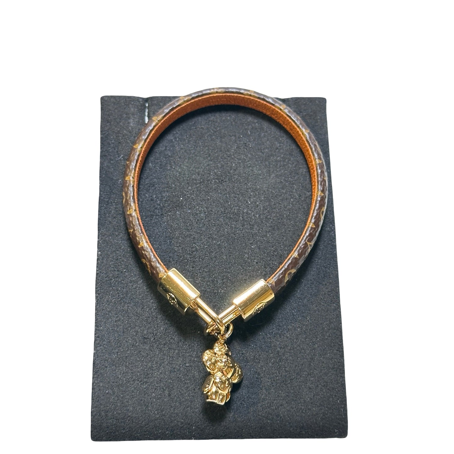 Used LOUIS VUITTON Monogram coated canvas Bracelet Jewellery Brown GHW