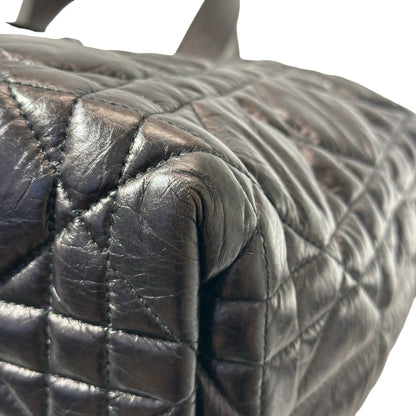Used DIOR Lambskin Leather SO BLACK TOUJOURS MEDIUM Shoulder Bag Black
