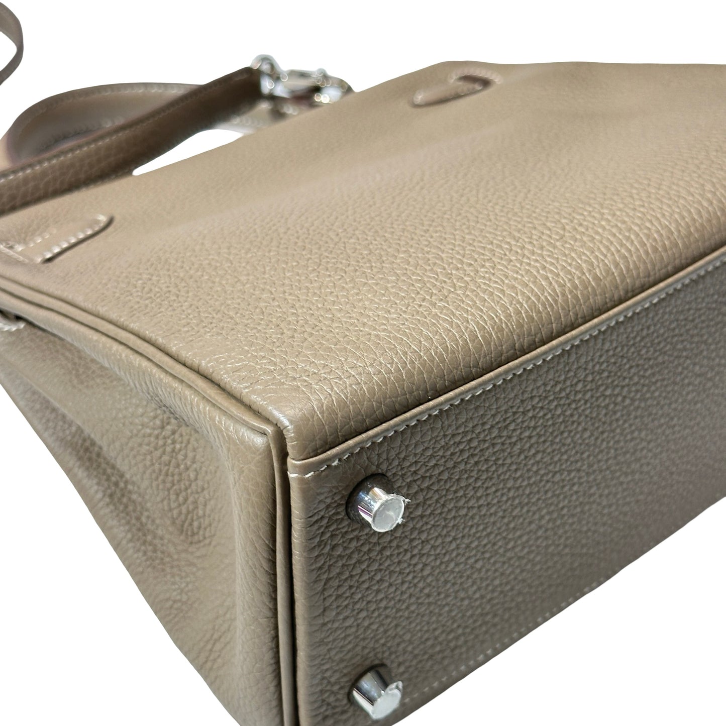 Used HERMÈS Kelly 25 Two Way Shoulder Bag Etoupe (18) PHW