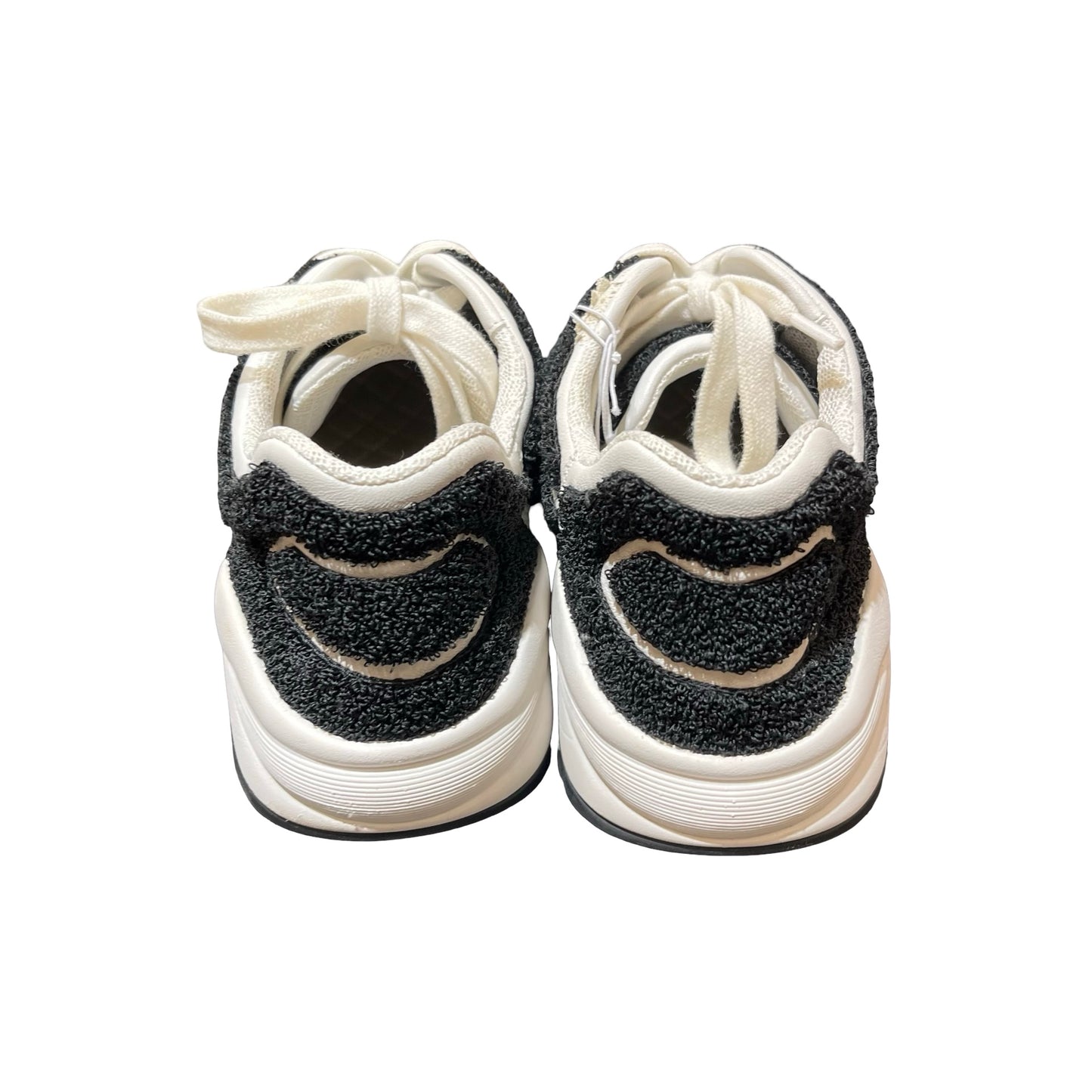 Used CHANEL Cotton Used Chanel Cotton Sneakers Shoes Black White Shoes Black White