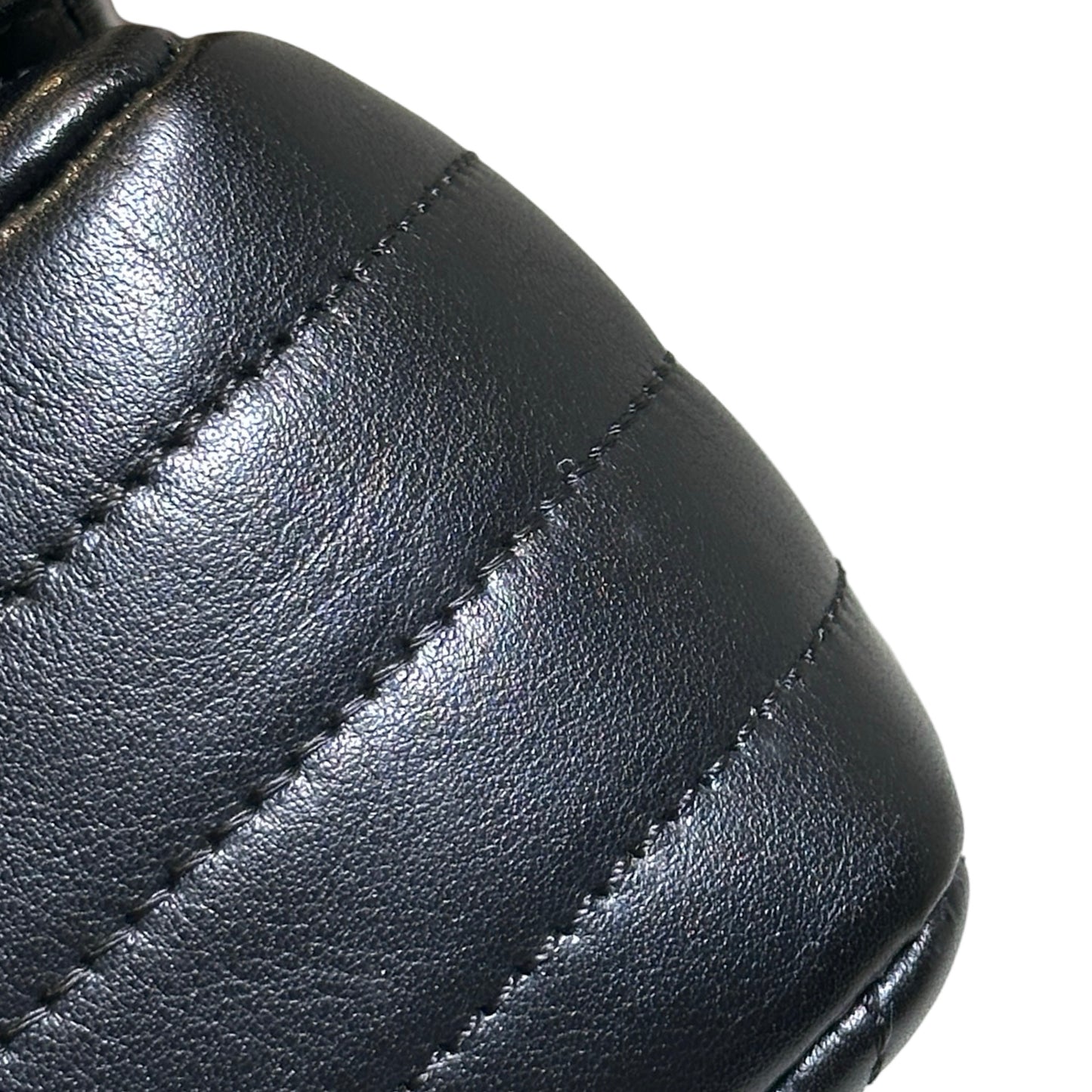 Used CHANEL Chevron Lambskin Chevron Flap Bag Chain Shoulder Bag Black Gold