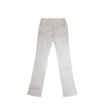 Used CHANEL Solid Denim Jeans Pants White