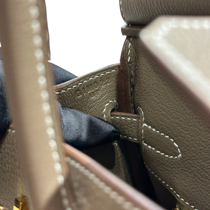 Brand New HERMES Togo Birkin Handbag Etoupe