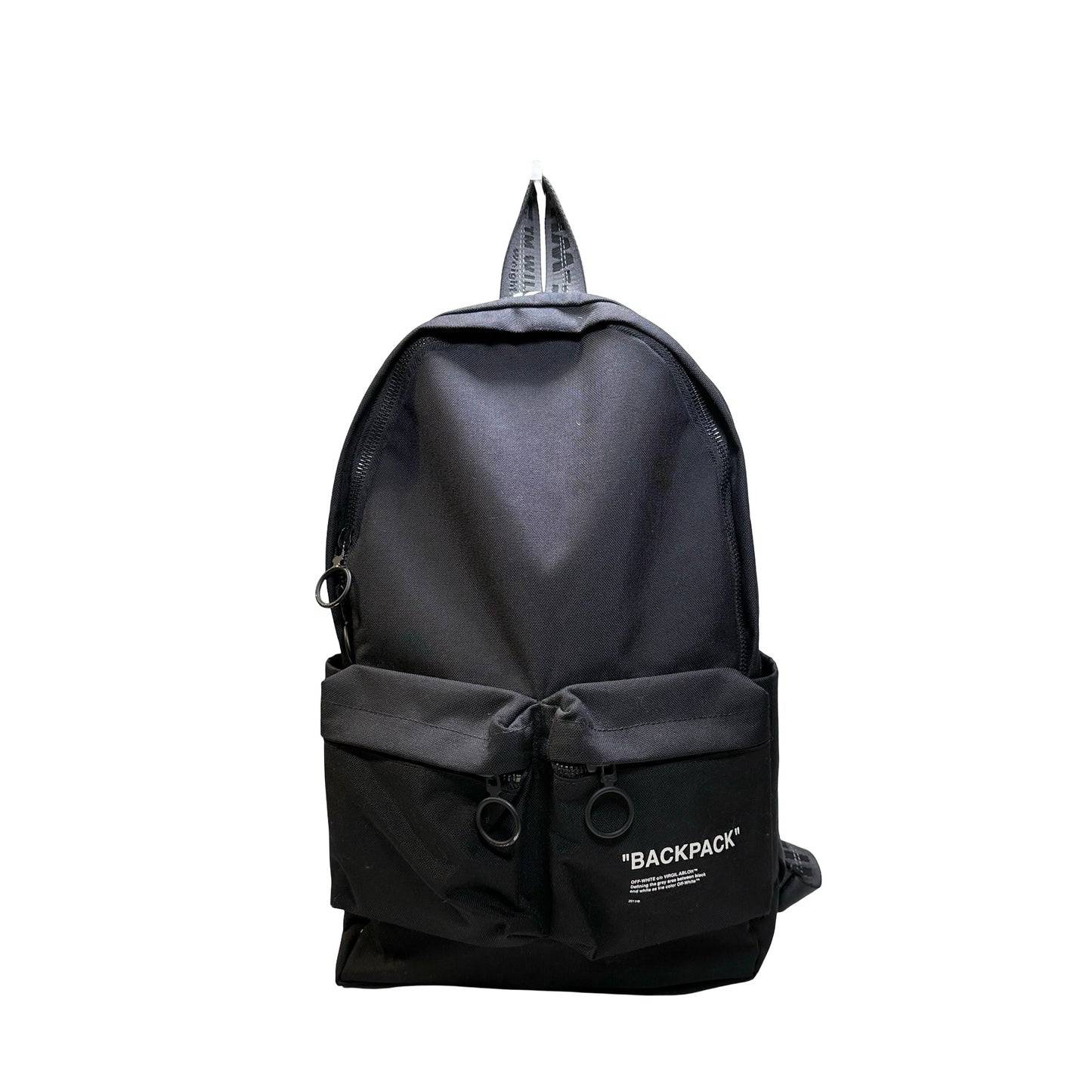Used OFF WHITE Canvas Backpack Black