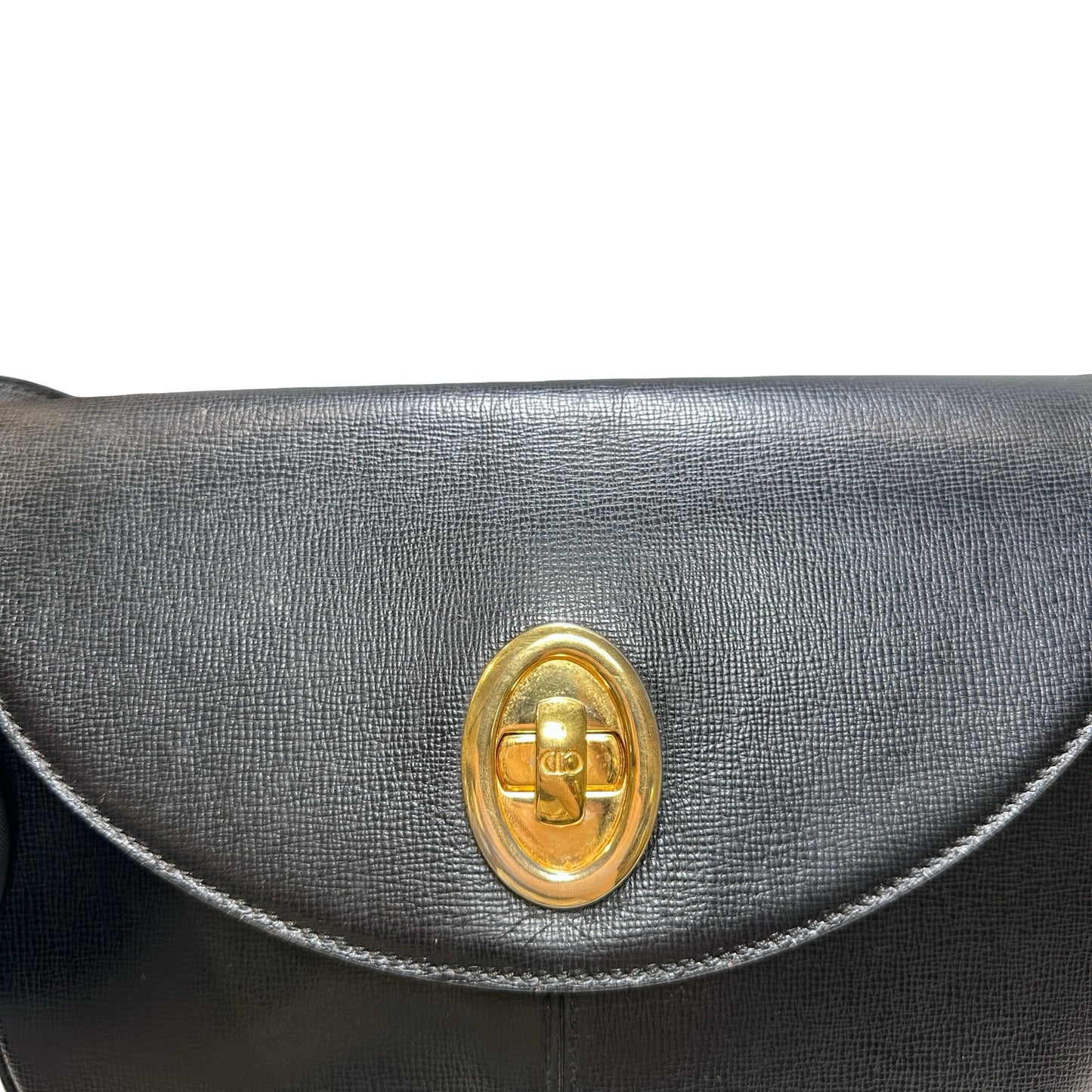 Used DIOR Epi Leather Vintage cross body Shoulder Bag Black GHW