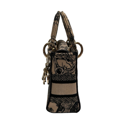 Used Dior Canvas Mini Lady Dior Clutch Multicolour