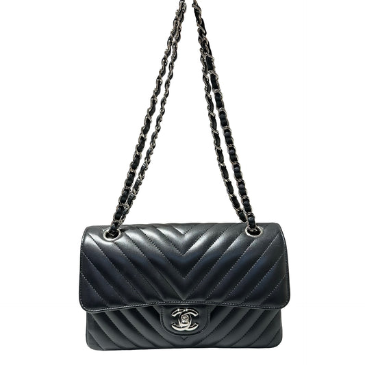 Used CHANEL CF 23 Shoulder Bag Black PHW