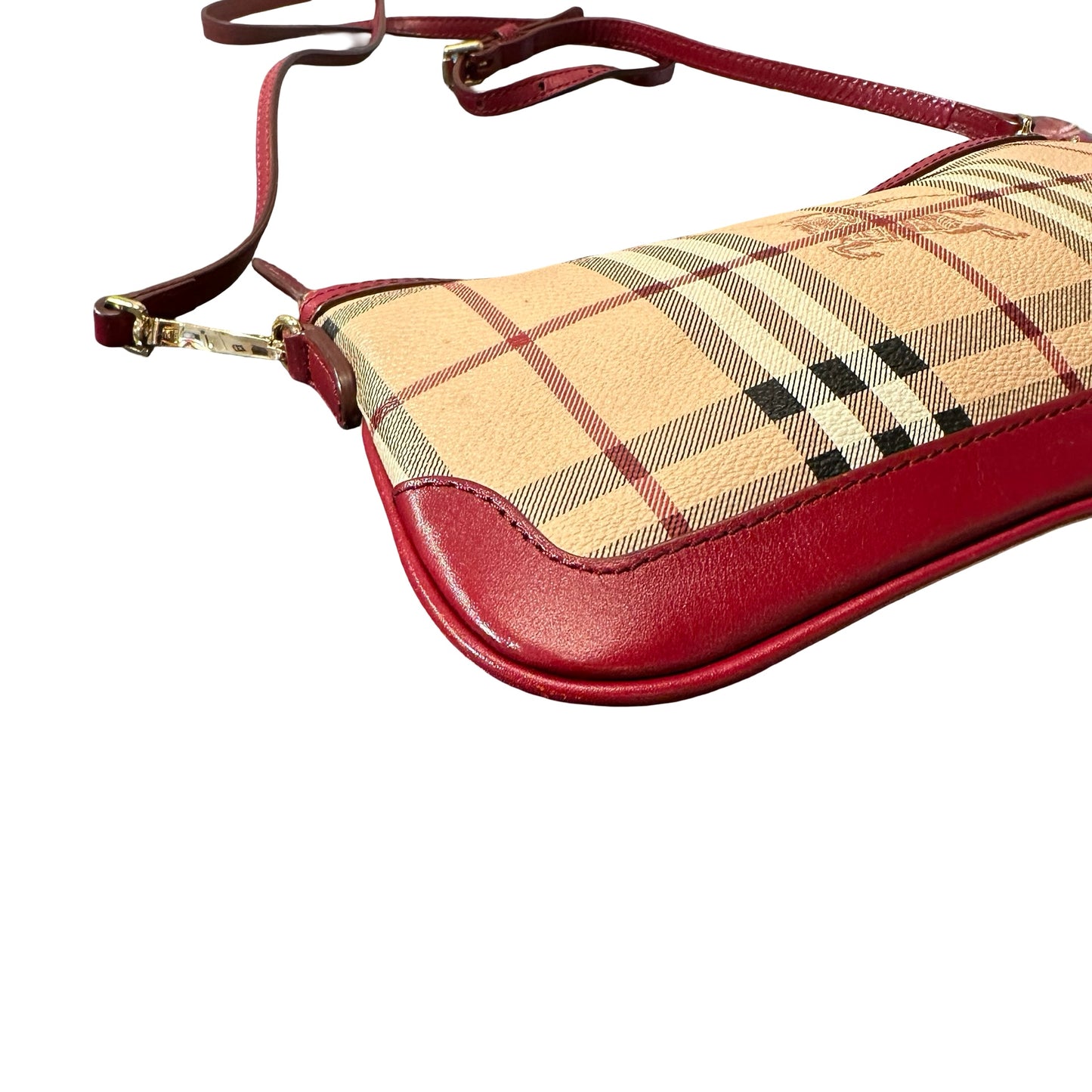 Used BURBERRY Cross body Cross Body Bag Red Beige GHW