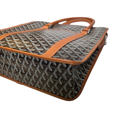 Used GOYARD Goyardine Sac de Voyage Tote Bag Black Brown