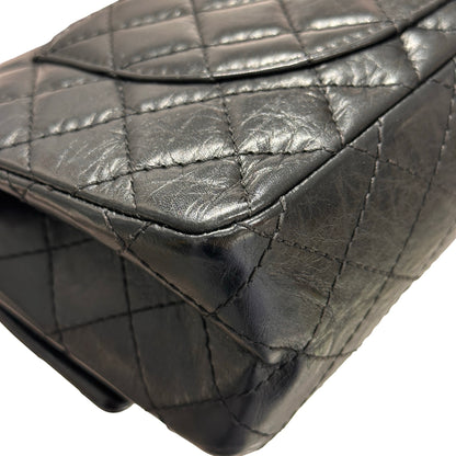 Used CHANEL 2.55 Shoulder Bag Black PHW