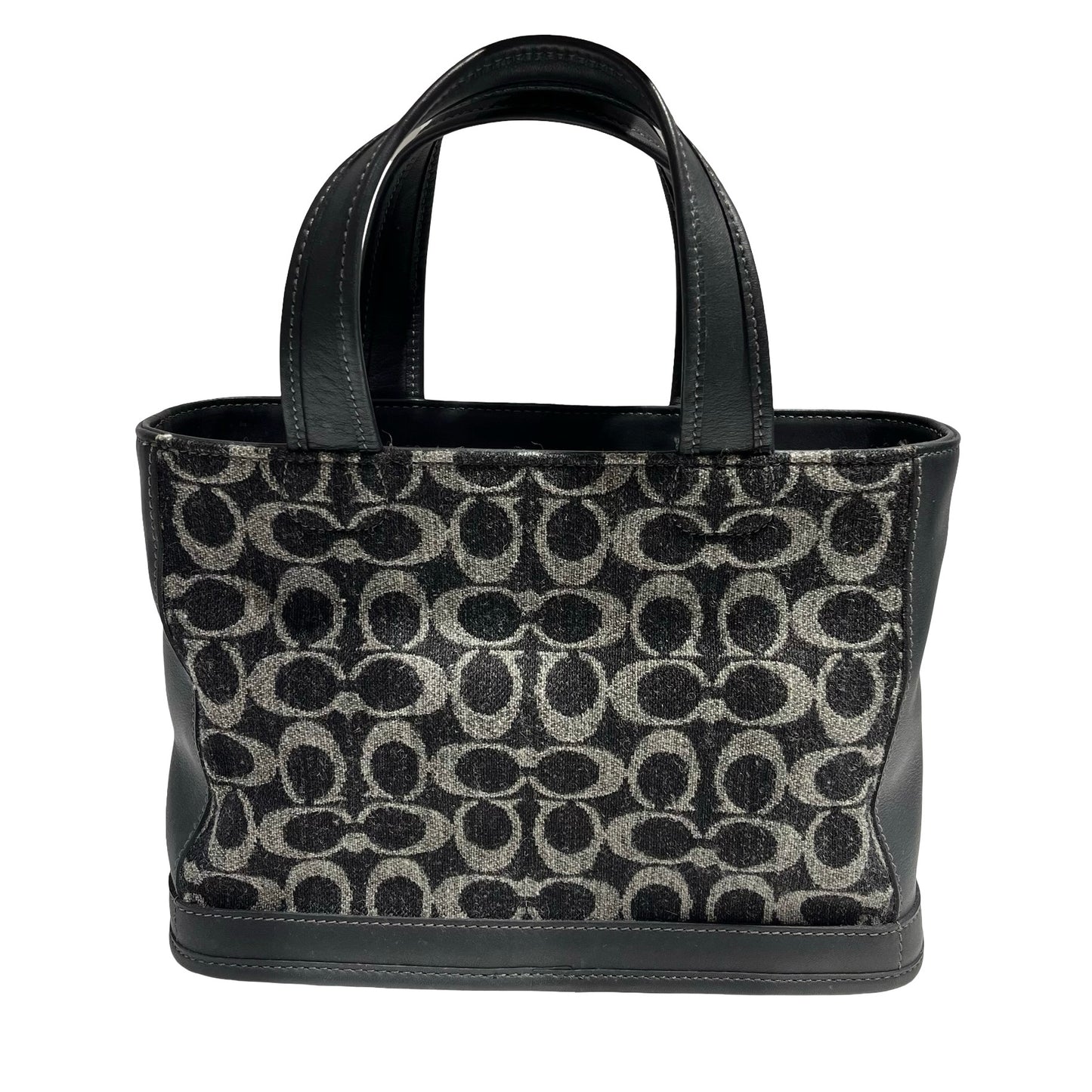 COACH BLACK CANVAS HAND BAG [3000664]
