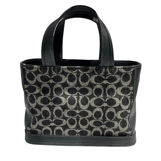 COACH BLACK CANVAS HAND BAG [3000664]