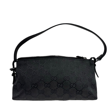 GUCCI BLACK CANVAS SHOULDER POUCH [3000653]