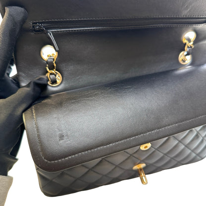 Used CHANEL Lambskin CF 25 Clambskin Chain Shoulder Bag Black