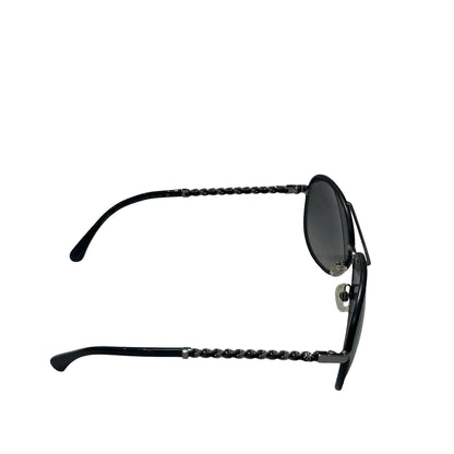 Used CHANEL Sunglasses SUNGLASSES Black