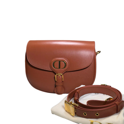 Used DIOR Calfskin Bobby Crossbody Bag Brown