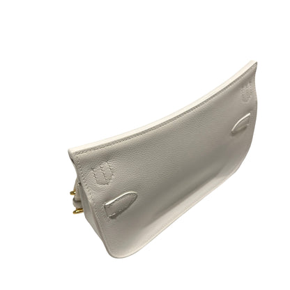 Used HERMES Evercolor Mini Jypsiere Cross body bag White GHW