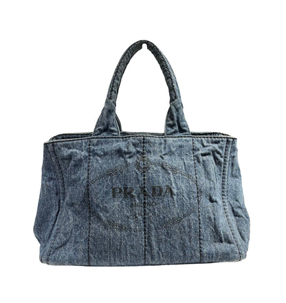 PRADA CANAPA HANDBAG DENIM GHW [3001064]