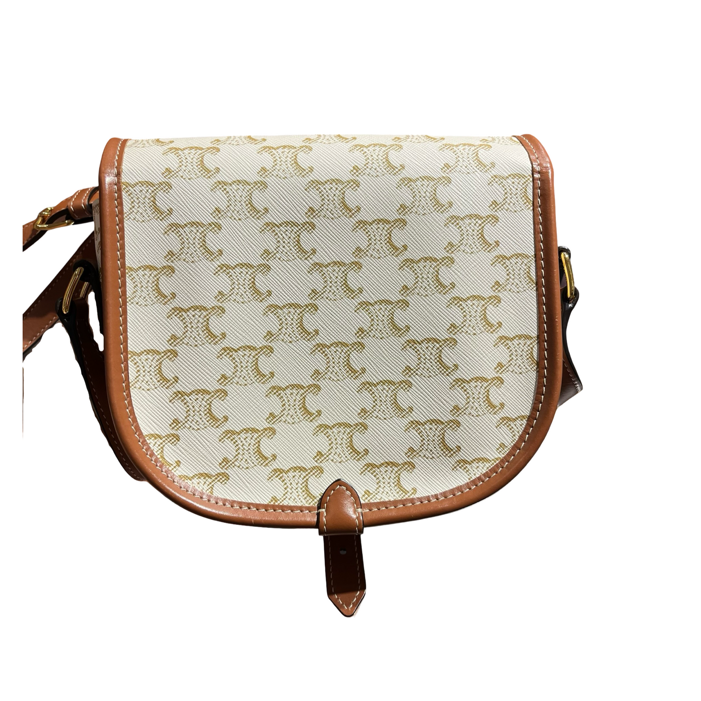 CELINE FOLCO WHITE CANVAS GHW [3000612]