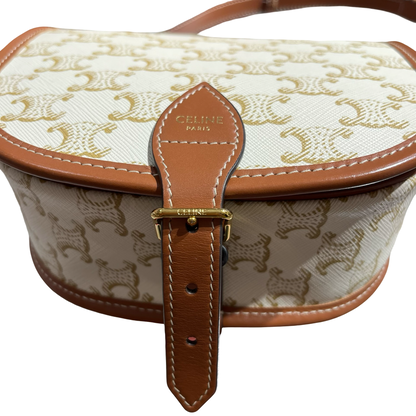 CELINE FOLCO WHITE CANVAS GHW [3000612]