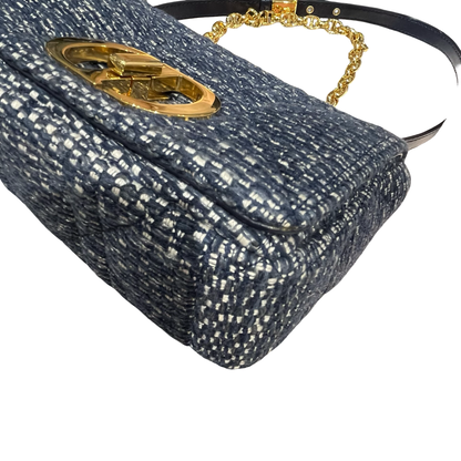 DIOR CARO SMAILL TWEED DARK BLUE [3000613]