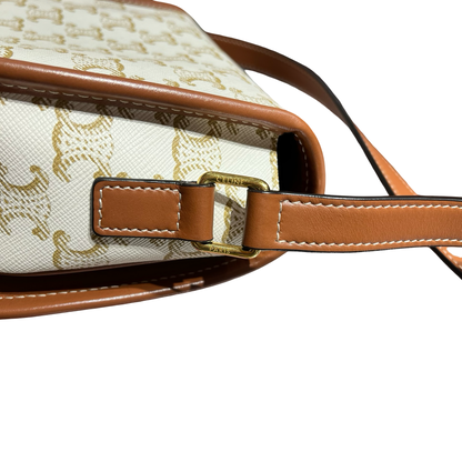 CELINE FOLCO WHITE CANVAS GHW [3000612]
