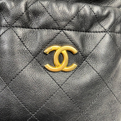 CHANEL BUCKET BAG BLACK GHW [3001201]