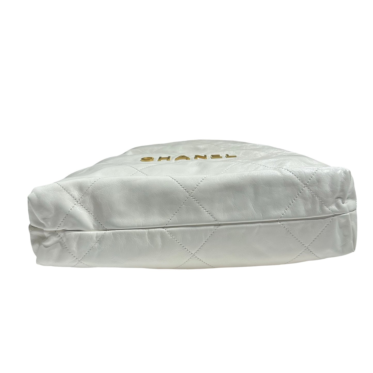 CHANEL 22 SMALL WHITE GHW [3001041]