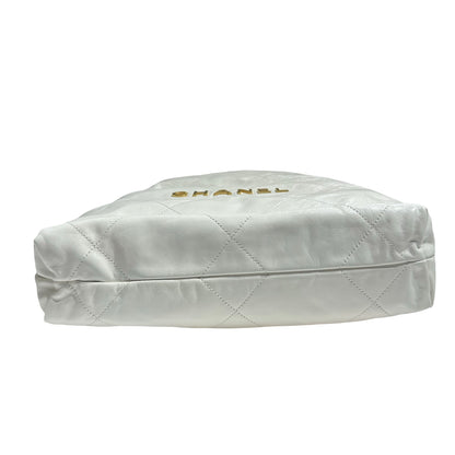 CHANEL 22 SMALL WHITE GHW [3001041]